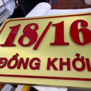 Biển số nhà gia công CNC